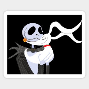 the nightmare before christmas (zero cuddling with jack) Sticker